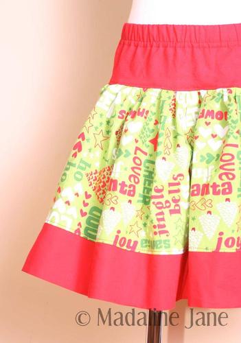Holly Jolly Christmas Skirt Sz 3