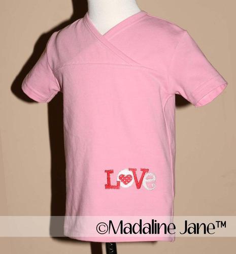 Love is... A Love & Hearts Mock Cross Top Sz 3t by Madaline Jane